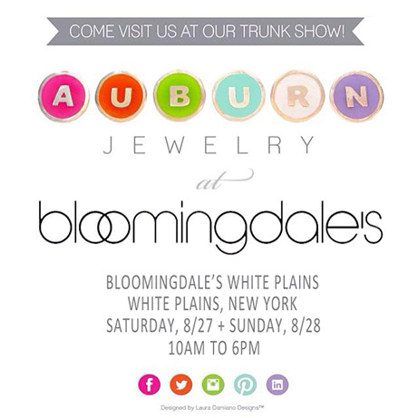 Bloomie’sBlast:
Samantha Levine will be showcasing her Auburn Jewelry designs during a trunk show Aug. 27 and 28 at Bloomingdale’s in White Plains. Courtesy Auburn Jewelry.
