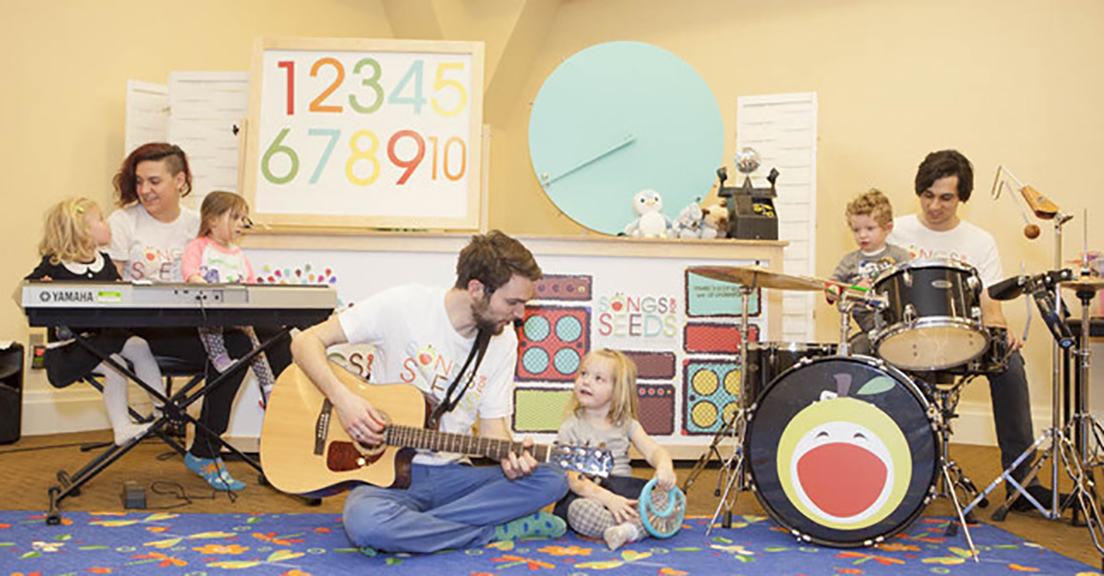 The award-winning children’s music program Songs for Seeds continues to grow. Photograph courtesy Songs for Seeds.