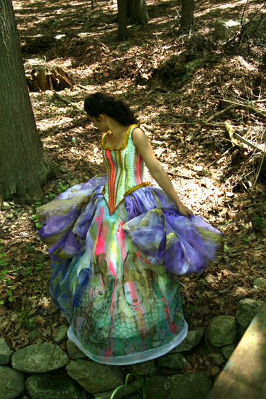 A gown from the series “Africa Meets Venice” designed by Jane Wilson-Marquis.