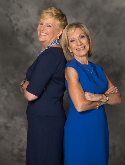 Anne Thompson, left, and Andrea Mitchell. Photograph by John Rizzo.