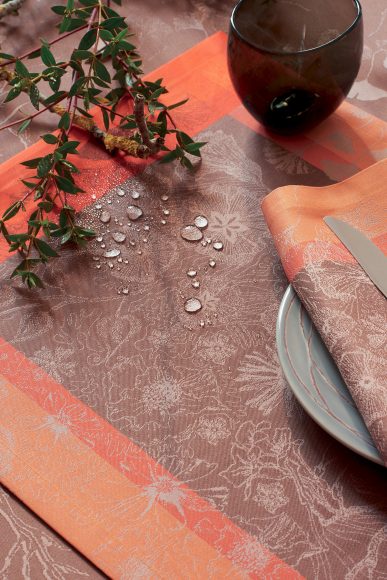 Set a luxurious table this autumn with linens from Garnier-Thiebaut. Photograph courtesy Garnier-Thiebaut.