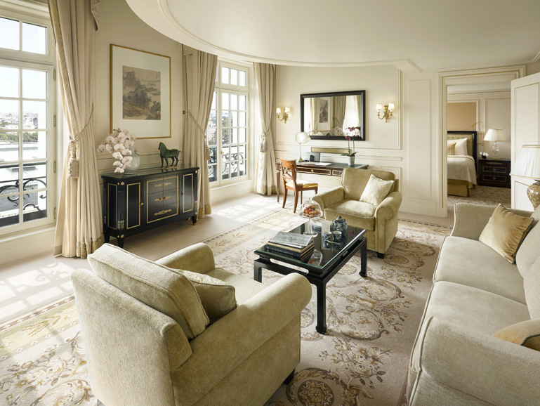 The premier duplex suite at The Shangri-La Hotel Paris. Photograph courtesy The Shangri-La Hotel Paris. 