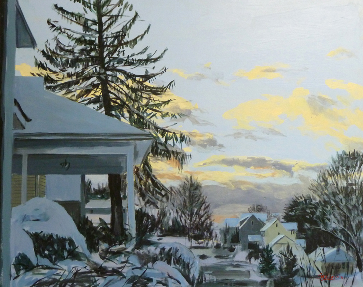 “Snow” by Susan Stillman can also be seen at the “The Quotidian Landscape.” 