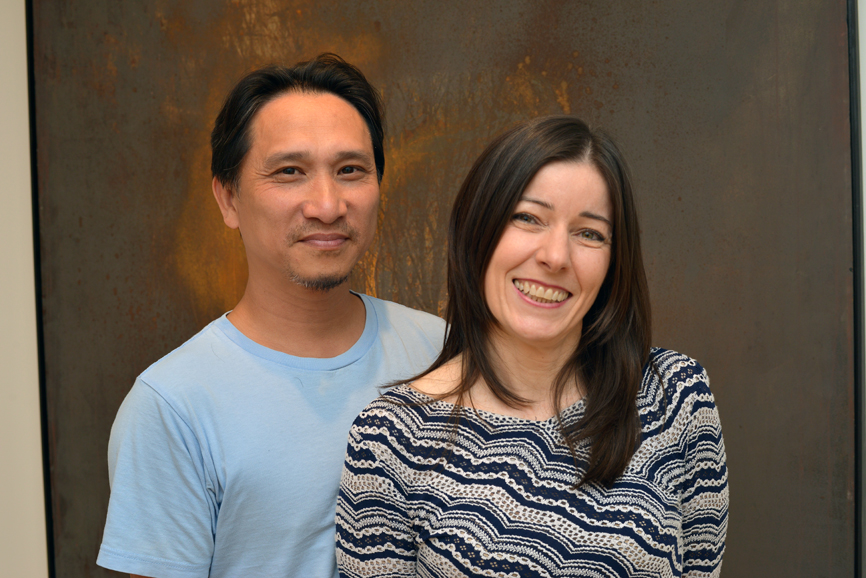 Ben Diep and Mairead Daly-Diep of Square Peg Gallery in Hastings-on-Hudson. Photograph by Bob Rozycki.