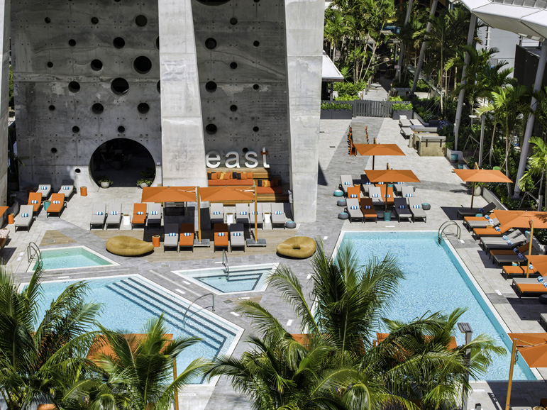 East, Miami Pool “Experience.” Photograph courtesy East, Miami.