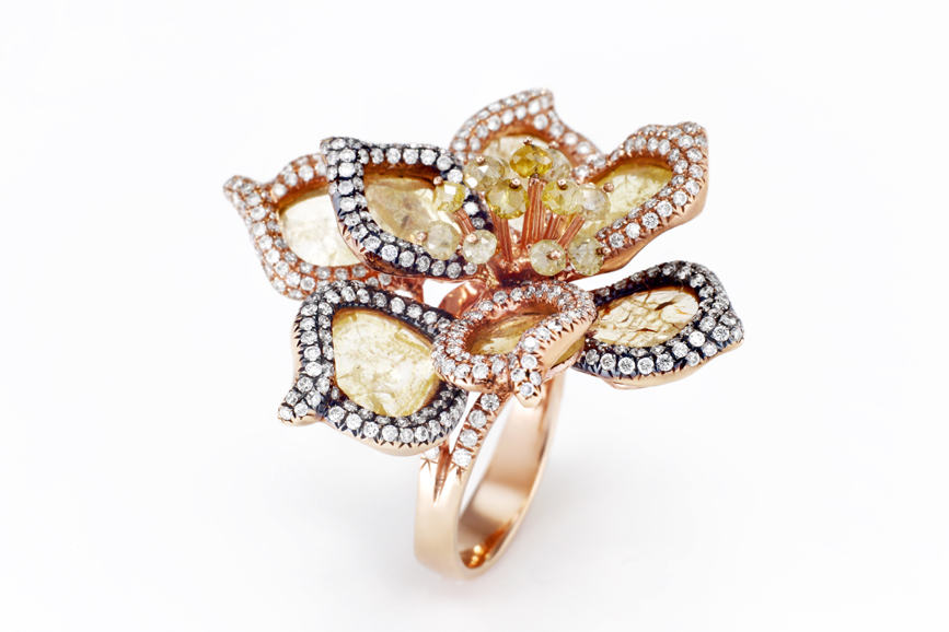 (6) Flower Cocktail Ring, $12,900. Photograph courtesy Noya Fine Jewelry & Accessories.