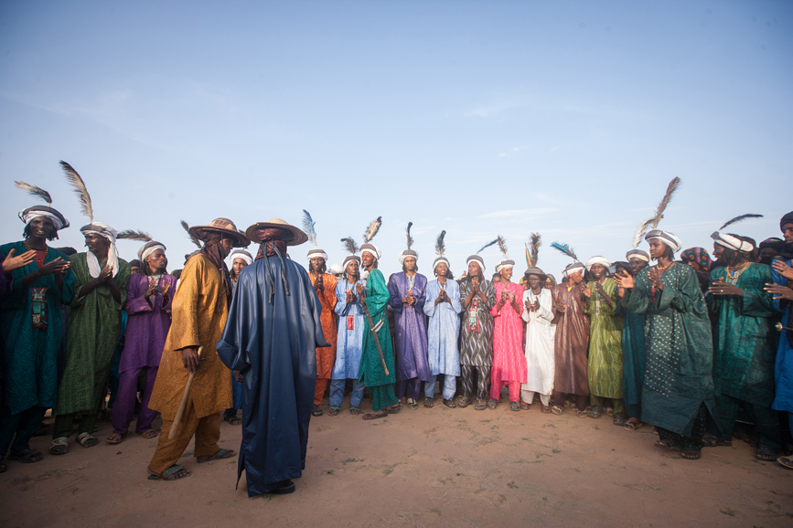 The dance, which is called the Yaake, takes place when the men form a large circle.