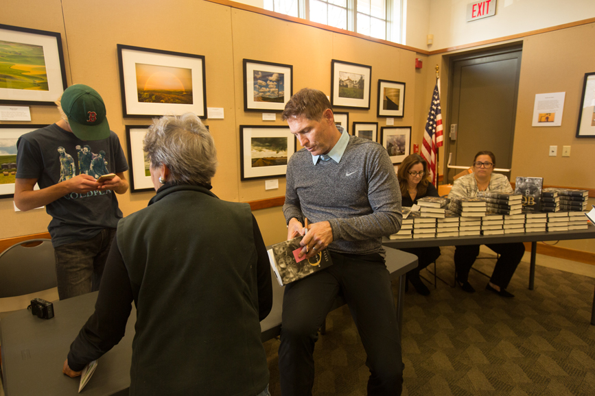 Steve Young at Greenwich’s Cos Cob Library. Photograph by John Rizzo.