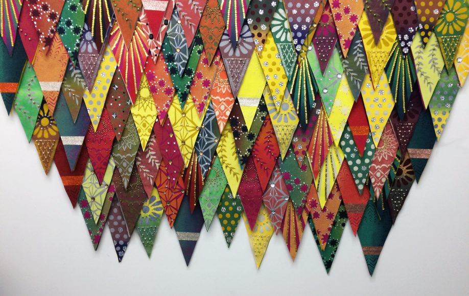Cara Lynch, “Pennants,” 2016. Courtesy Pelham Art Center.