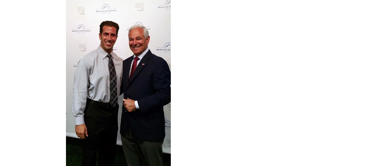Giovanni Roselli, left, with Pacific House 2016 Gala MC Bobby Valentine. Photograph courtesy Giovanni Roselli.