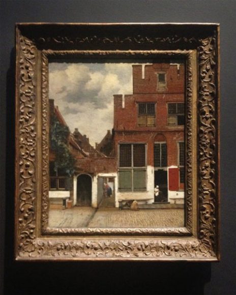 Vermeer’s “The Little Street” and Gerard Klein Hofmeijer’s “The Little Street.” Photographs by Pien Spijkers.