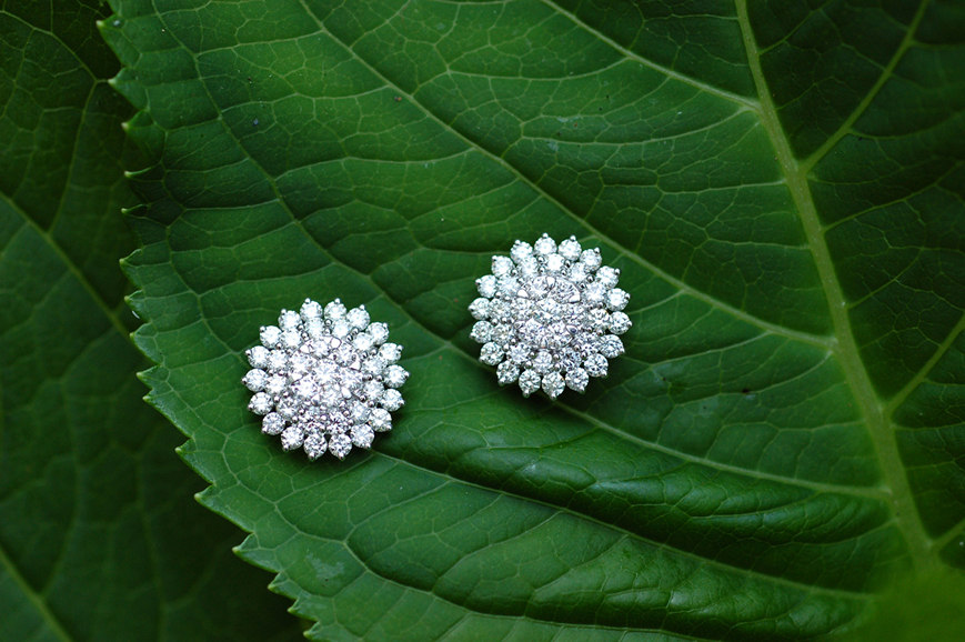 Diamond Starburst Earrings in 18-karat white gold, $7,900. Photograph courtesy Isabel Dunay.