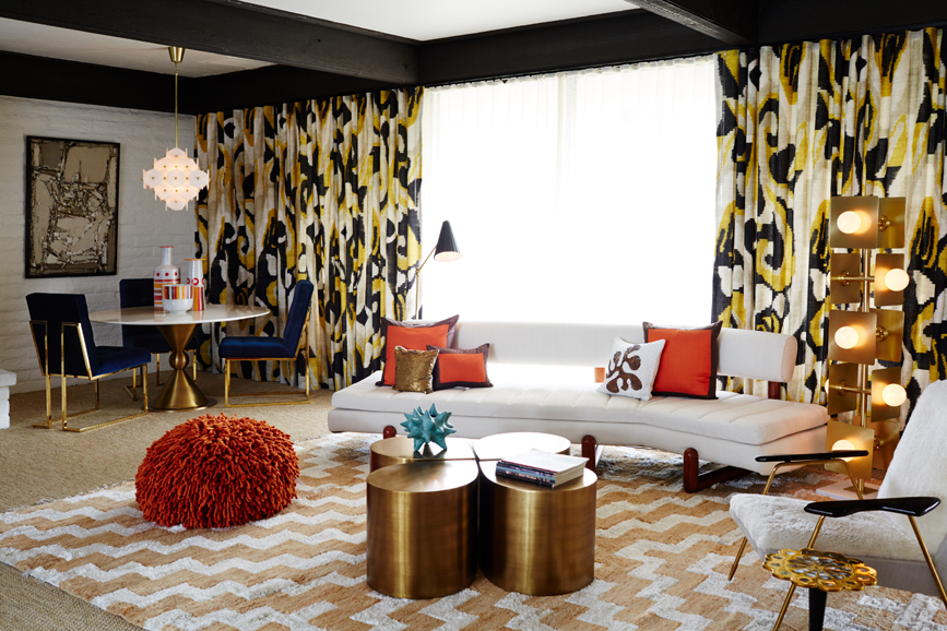 The Gene Autry Living Room at the Parker Palm Springs in California. Adler recently completed a refreshing of the resort, revisiting his decade-old project. Photograph courtesy Jonathan Adler.