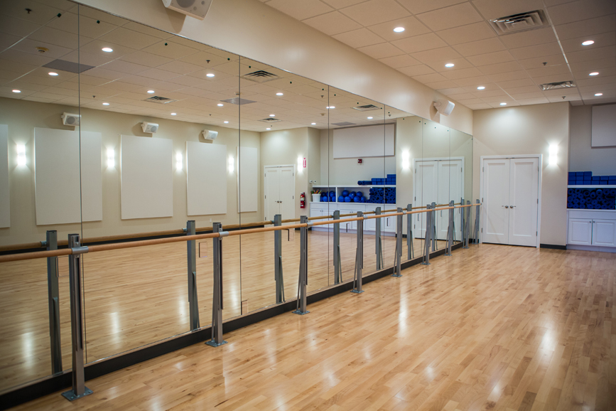 The fitness studio at TotalFusion Studios, where instructors offer classes that range from core strength to strength training, yoga, Pilates and Barre. Photograph by Starlight Studioz.