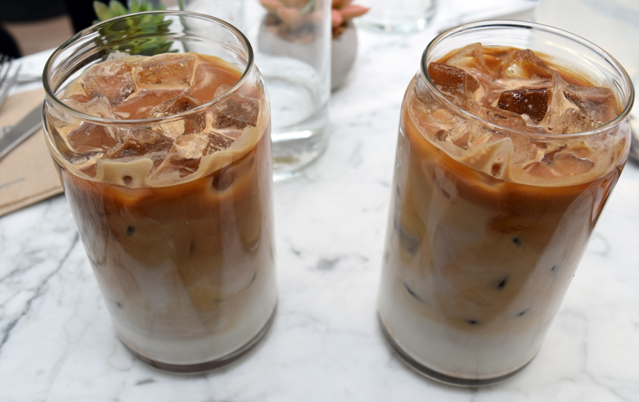Refreshing iced coffee served in quaint mason jars. Photograph by Aleesia Forni.
