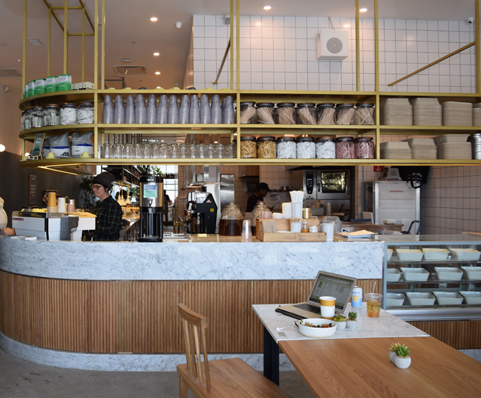 Dig Inn in Rye features a deli counter. Photograph by Aleesia Forni.