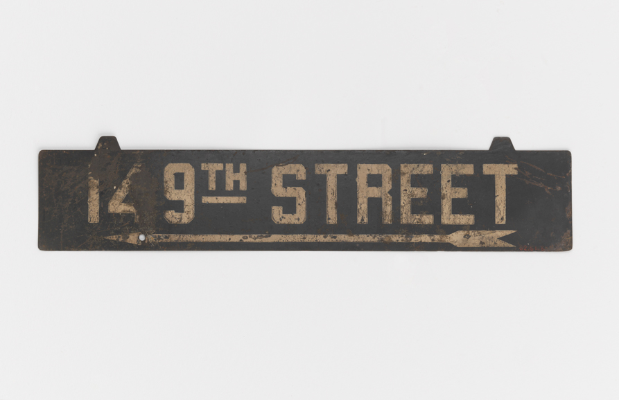 Third Avenue Elevated railway destination sign, c. 1900. Museum of the City of New York. Gift of Mrs. J. Clyne, 62.51.3. Courtesy Museum of the City of New York.
