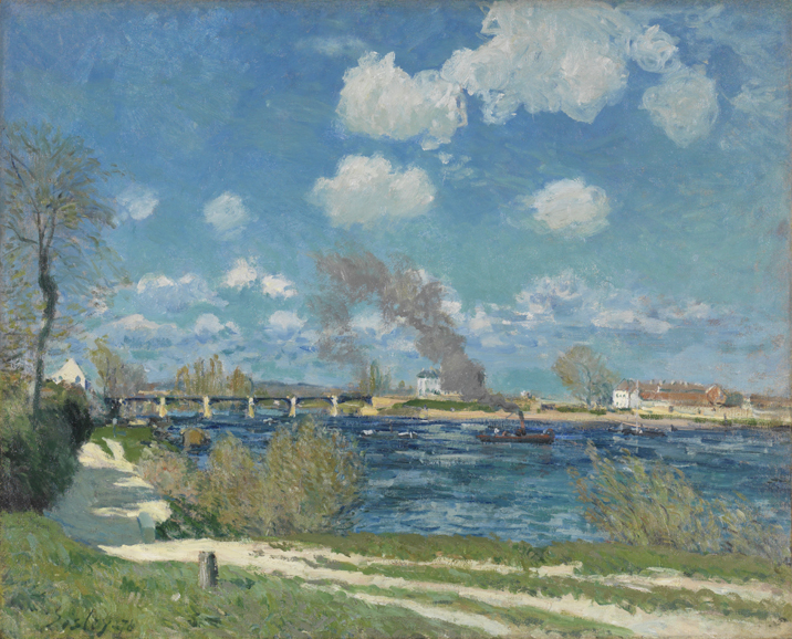 Alfred Sisley's "Bougival" (1876), oil on canvas. Cincinnati Art Museum, John J. Emery Fund. Image courtesy of Cincinnati Art Museum. 