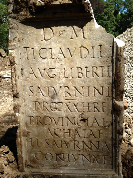 The reliquary of a Roman tax collector who was a slave freed by the Emperor Claudius. it was discovered during the excavation for Greystone on Hudson's 6 Carriage Trail. Photograph courtesy Greystone on Hudson.