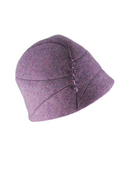 The "Kathy" cloche in heather Shetland wool. Photograph courtesy Karen Henriksen.