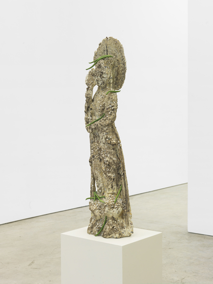 Tony Matelli's "Goddess" (2015), concrete and painted bronze. Courtesy of the artist and Marlborough Chelsea, N.Y.