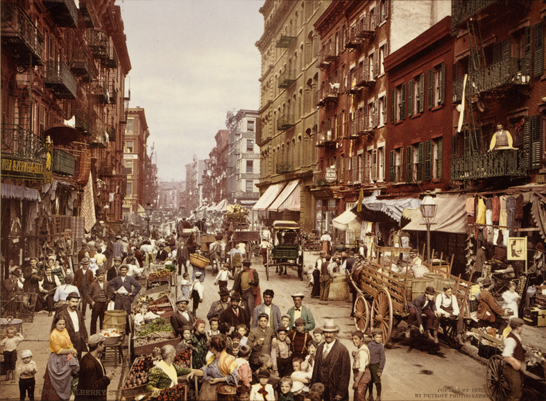 Mulberry Street, Manhattan, ca. 1900. Photograph by Detroit Publishing Co., Library of Congress Prints and Photographs Division. Courtesy Museum of the City of New York.