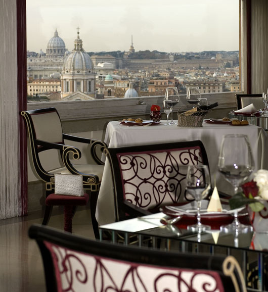 Imàgo restaurant at Hotel Hassler Roma. Courtesy Hassler Hotel Roma.