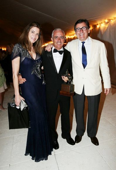 Mariano Aguerre flanked by Stephanie Seymour and her husband, Peter Brant, founder of Greenwich Polo Club. Photograph by Alex Pacheco