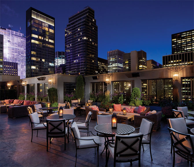 The rooftop of The Peninsula New York in midtown Manhattan. Courtesy The Peninsula New York.