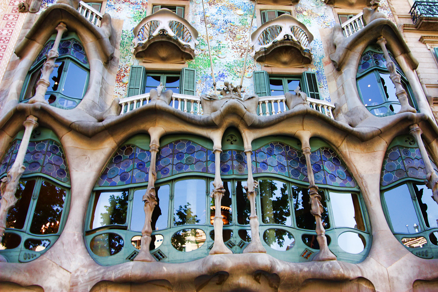 Antoni Gaudí’s Casa Batlló, exterior detail. Courtesy A Certain Slant of Light.