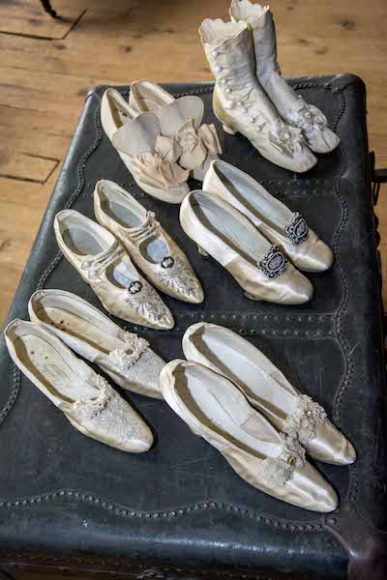 A collection of historic wedding shoes will soon be on display at the Lockwood-Mathews Mansion Museum in Norwalk. Courtesy Sarah Grote Photography.