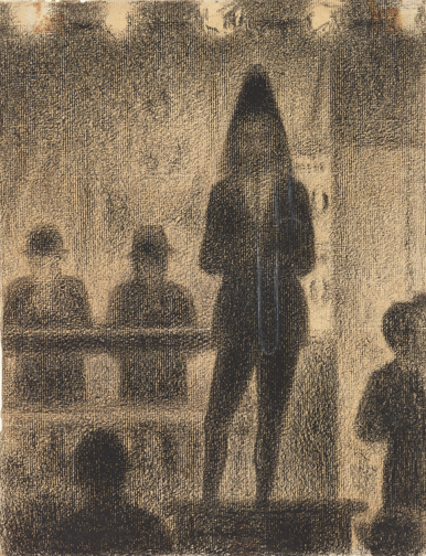 Georges Seurat’s “Trombonist” (1887-88), conté crayon with white chalk on paper. ©
Philadelphia Museum of Art, The Henry P. Mcllhenny Collection in memory of Frances P. Mcllhenny (1986), courtesy The Metropolitan Museum of Art. 