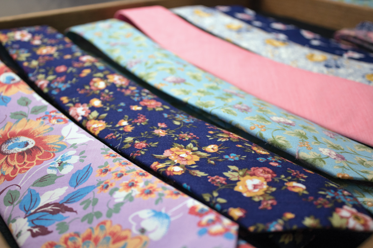 A selection of floral ties by General Knot & Co. Photograph by Dan Viteri.