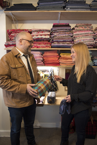 Andrew and Ann Payne, from left, the husband and wife team and driving force behind General Knot & Co. Photograph by Dan Viteri.