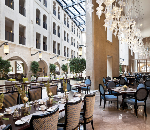 The Palace Restaurant at the Waldorf Astoria Jerusalem. Courtesy the Waldorf Astoria..
