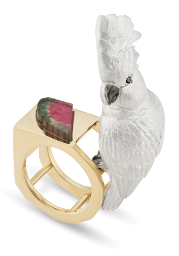 The Cockatoo ring by Manya & Roumen. Photograph by Quinn Chandler. Courtesy Manya & Roumen.
