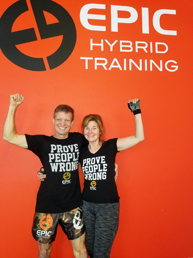 Pete and Anne Jones, co-owners. Photograph courtesy Epic Hybrid Training Westchester.