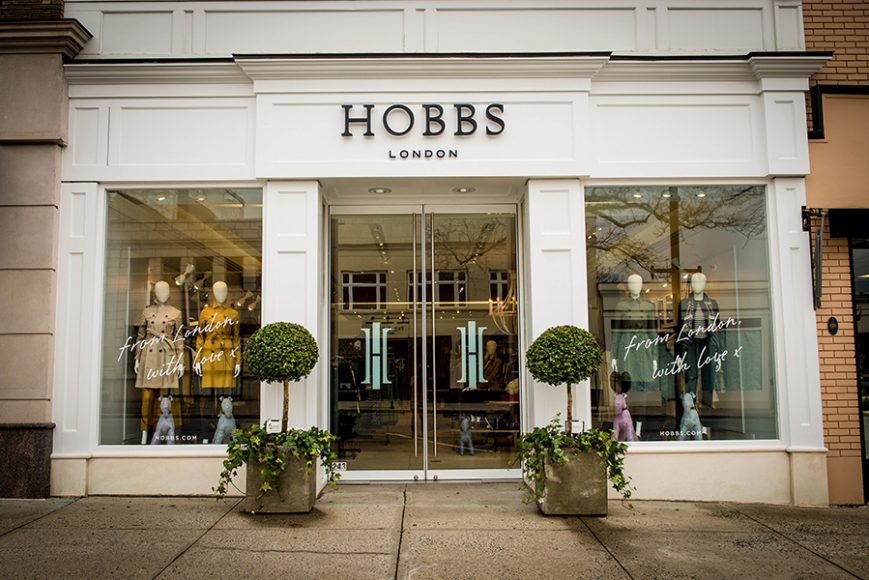 A view of the Hobbs London storefront in Greenwich. Photograph courtesy Hobbs London.