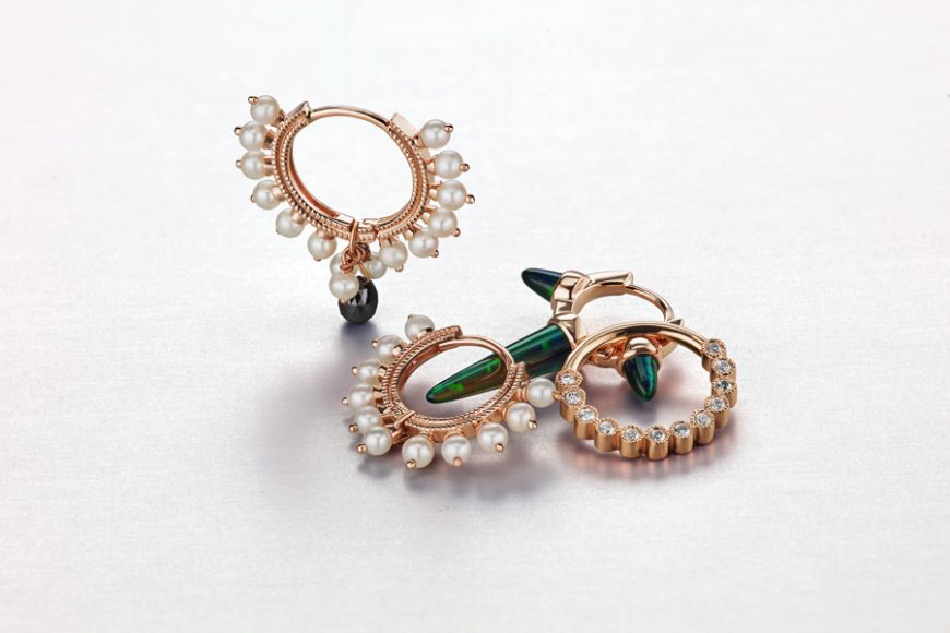 Some of the body jewelry created by Maria Tash is reminiscent of Indian and Pakistani jewelry styles. Photograph courtesy Venus by Maria Tash.