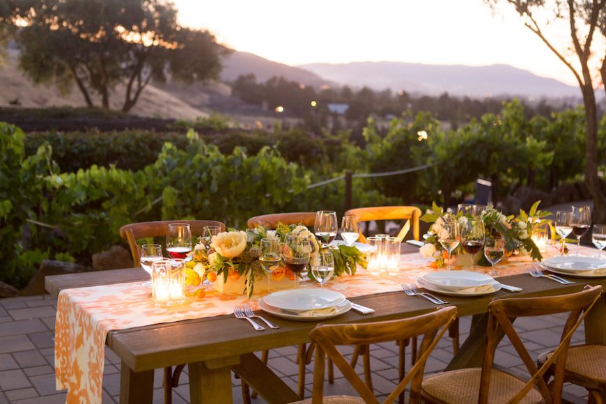 Sparkling wines are an ideal option when entertaining heads outdoors. Photograph courtesy Viansa Sonoma.