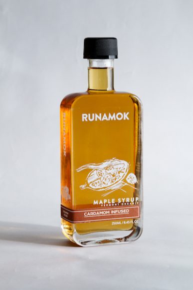 Runamok Maple’s infused maple syrups include one featuring cardamom. Photograph courtesy Runamok Maple.