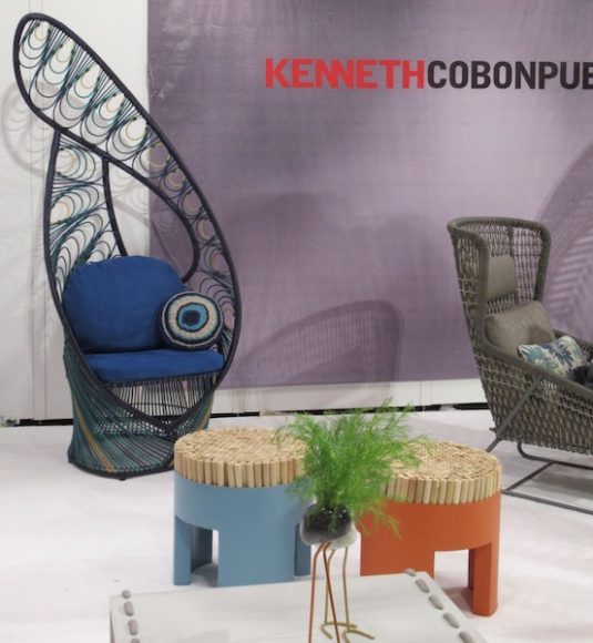 The Kenneth Cobonpue booth at ICFF was filled with eye-catching designs. Photograph by Mary Shustack.