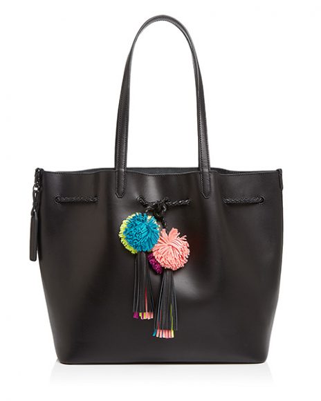 (4) Pom-Pom Drawstring Leather Tote by Loeffler Randall, $450. Photograph courtesy Bloomingdale's. 