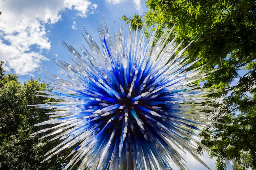 “Sapphire Star” by Dale Chihuly, 2016, Atlanta Botanical Garden. Photograph courtesy New York Botanical Garden.