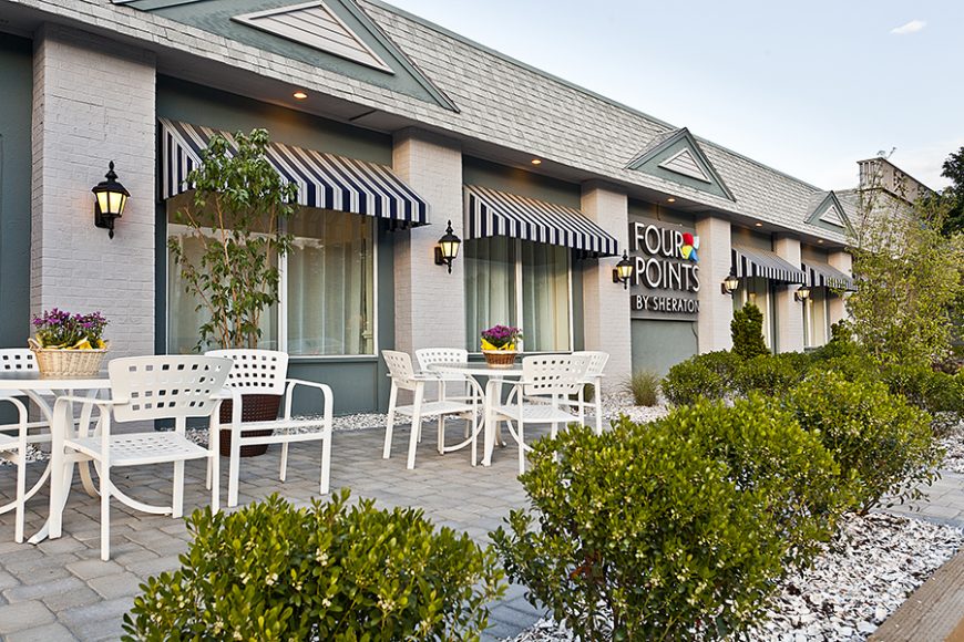 The exterior of Four Points by Sheraton in Eastham, Mass. Photograph courtesy Four Points by Sheraton.