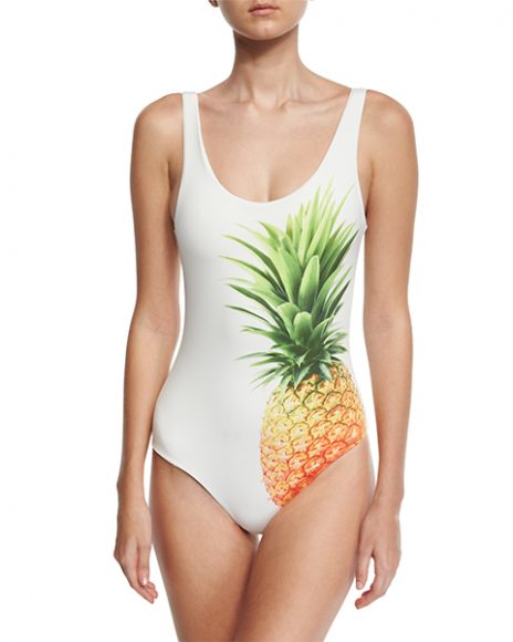 (5) Kelly Pineapple Print One-Piece Swimsuit, $195.