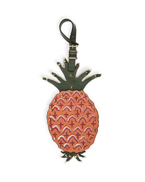 (2) Tropical Dream Pineapple Luggage Charm by Valentino, $545.