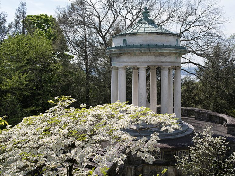 The Temple of Aphrodite in the Brook Garden at Kykuit.