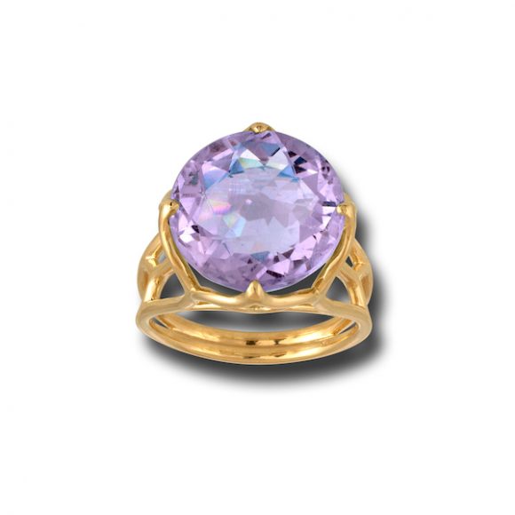 The Statement Ring from Jemily Fine Jewelry is available in purple amethyst. Photograph courtesy Jemily.