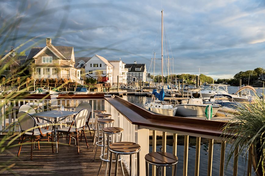 The deck of The Restaurant at Rowayton Seafood. Courtesy The Restaurant at Rowayton Seafood.